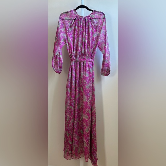 NWT MISA Leila Dress Sz Small Fuschia Paisley - Picture 7 of 12